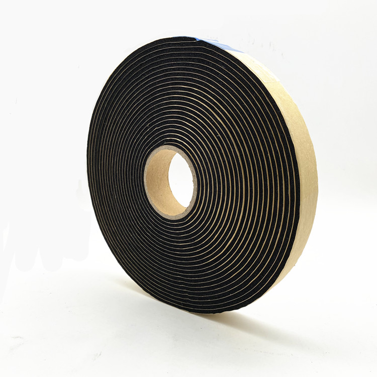 Single-sided Closed-cell Black Rubber Tape Air Conditioning Pipe Insulation Tape