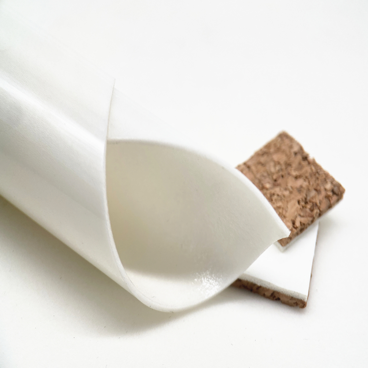 1mm Thick White Glass Cork Gasket with High Absorption PVC Foam