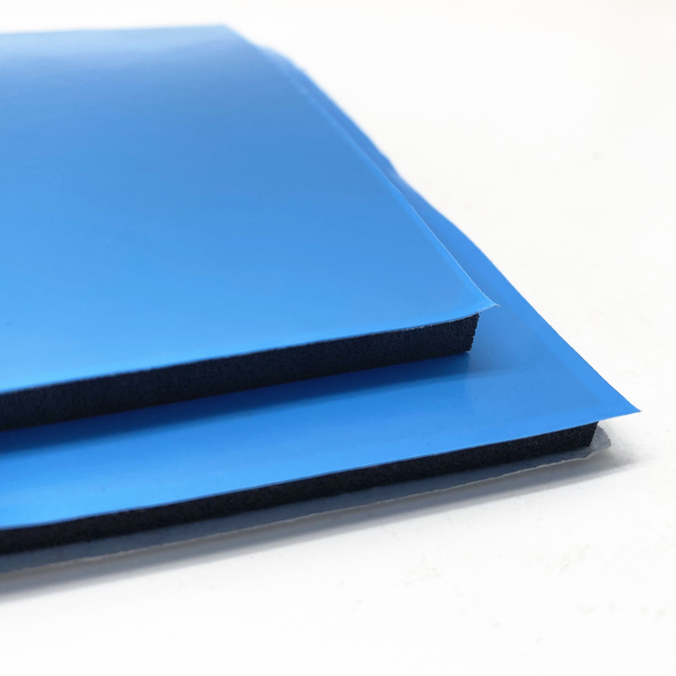 High Density Double Sided Adhesive Blue Film PVC Foam for Skylight System Seal