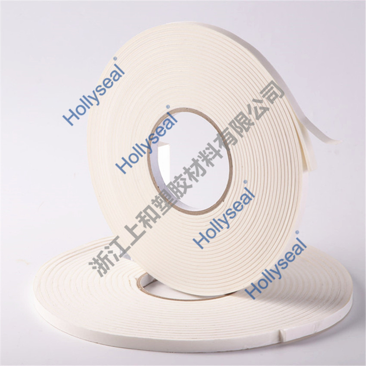 Hollyseal®白色PVC单面泡棉胶带 厚度1mm~25mm，密度110kg/m³~500kg/ m³