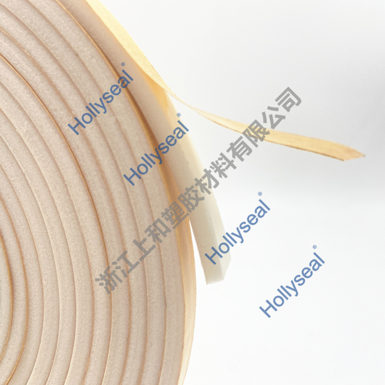 Hollyseal®白色PVC密封胶带表层PET透明膜 厚度1mm~25mm，密度110kg/m³~500kg/ m³
