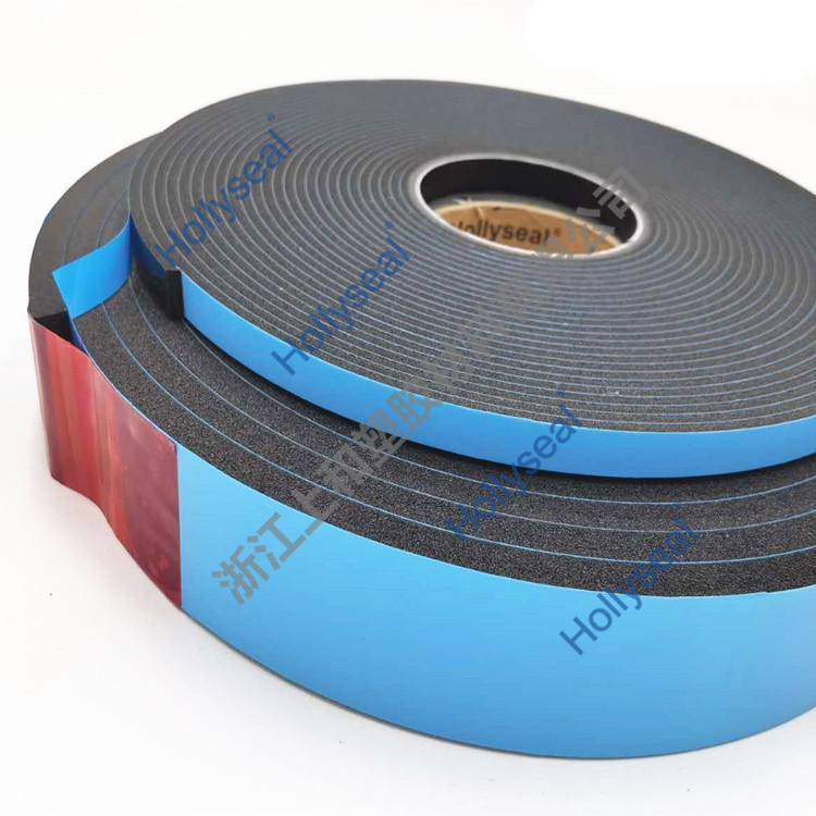 Hollyseal®高密度双面蓝膜玻璃系统用PVC泡棉胶带 厚度1mm~25mm，密度110kg/m³~500kg/ m³