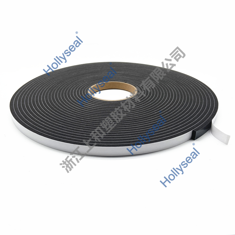 Hollyseal®PVC软质黑色单面门窗密封条 厚度1mm~25mm，密度110kg/m³~500kg/ m³