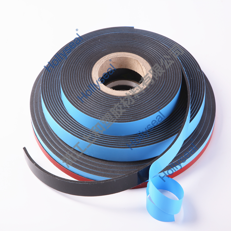 Hollyseal®高密度双面蓝膜PVC泡棉胶带 厚度1mm~25mm，密度110kg/m³~500kg/ m³